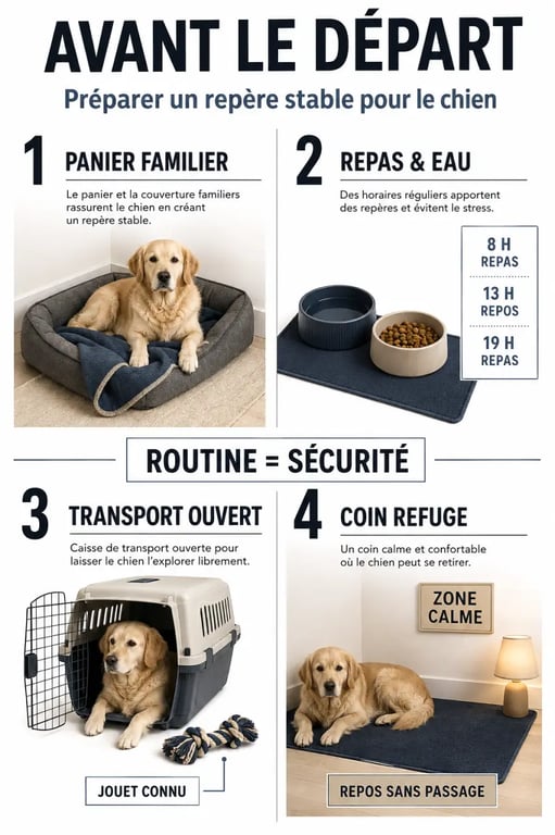 Comprendre le comportement des chiens pour des vacances sereines : préparation avant le départ et repères rassurants