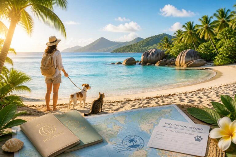 Seychelles avec son animal : permis, vaccins, quarantaine
