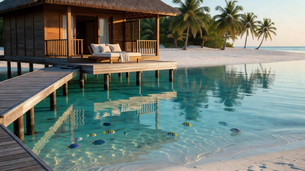 illustration graphique sans texte representant les grands postes de depense d un voyage de noces aux Maldives