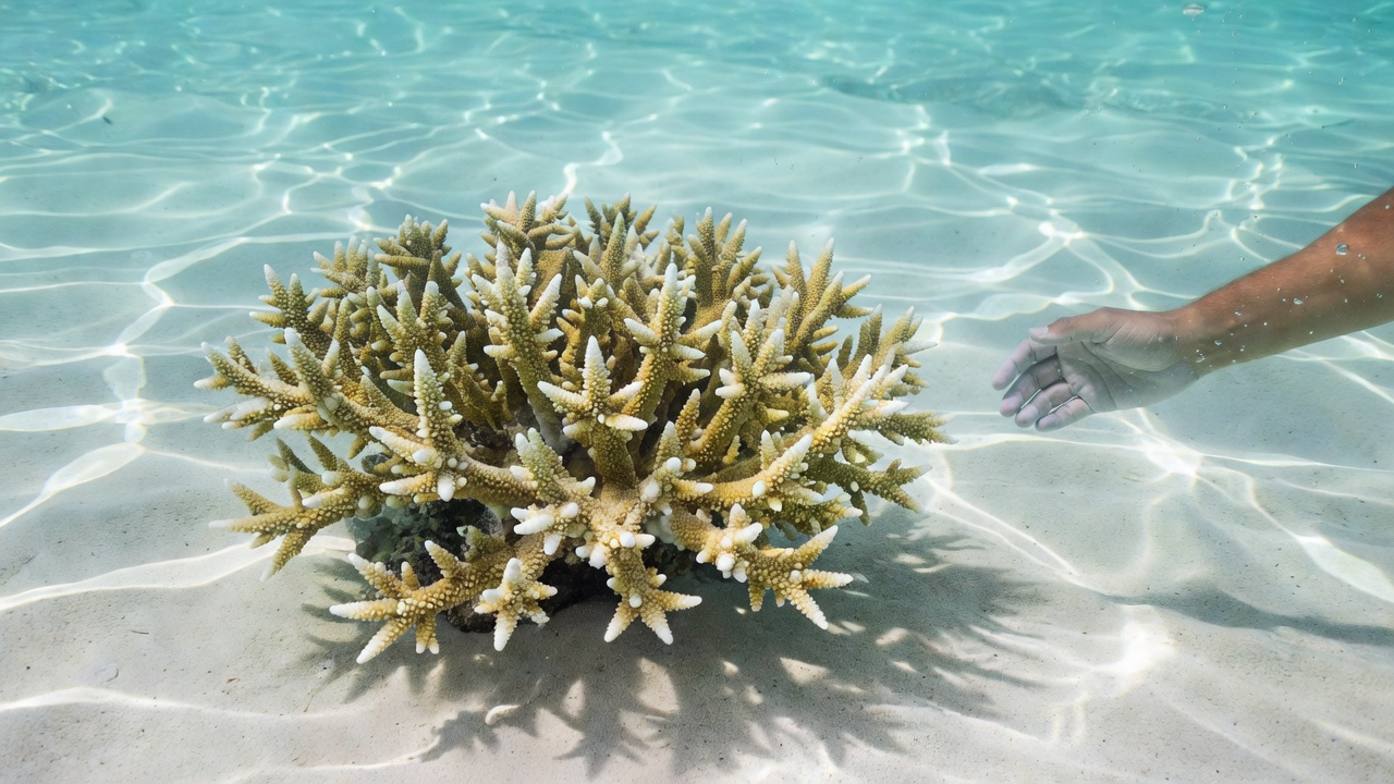 Corail aux Seychelles : ne pas toucher, le geste avant la photo